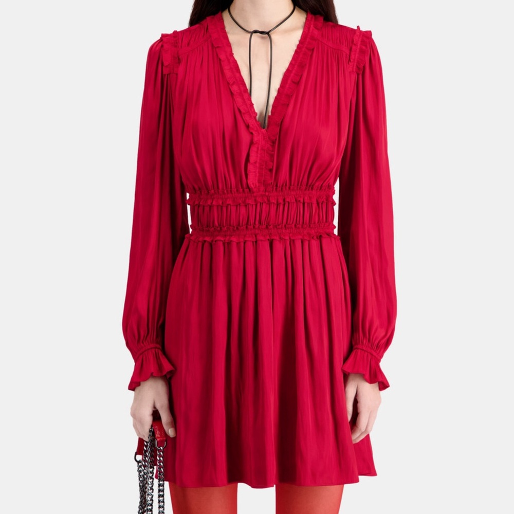 The Kooples red satin dress, XS/0